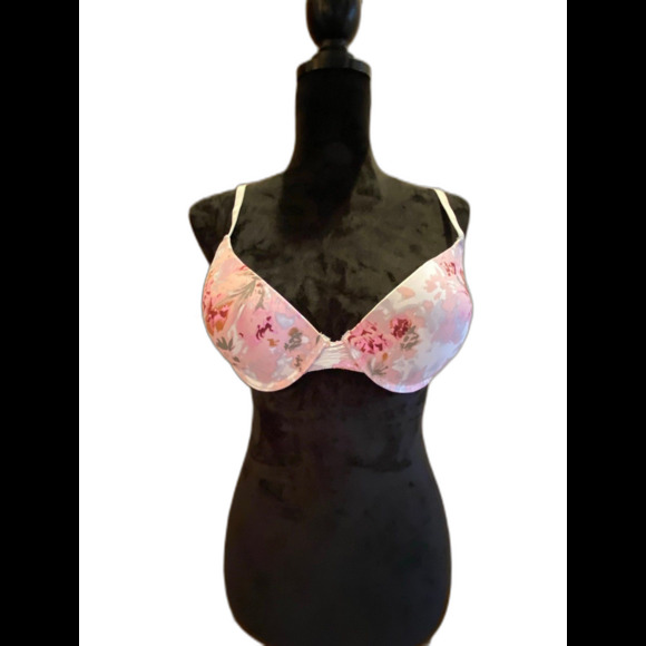 Nine West Bra Size 36C Underwire   Pink & Gray with Flowers Sexy Feminine - Picture 2 of 11